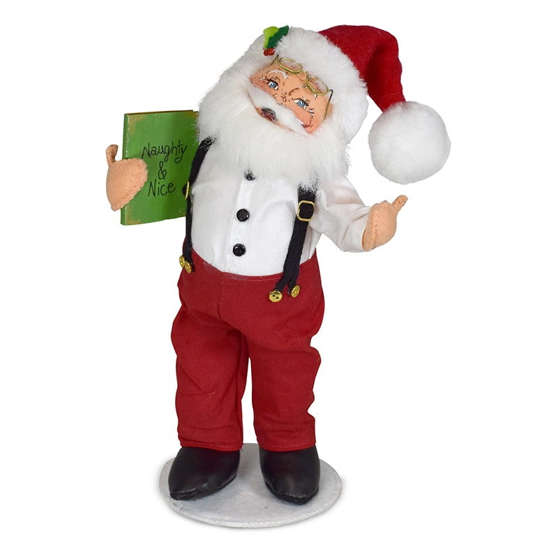 Christmas 9in Checking it Twice Santa 410222