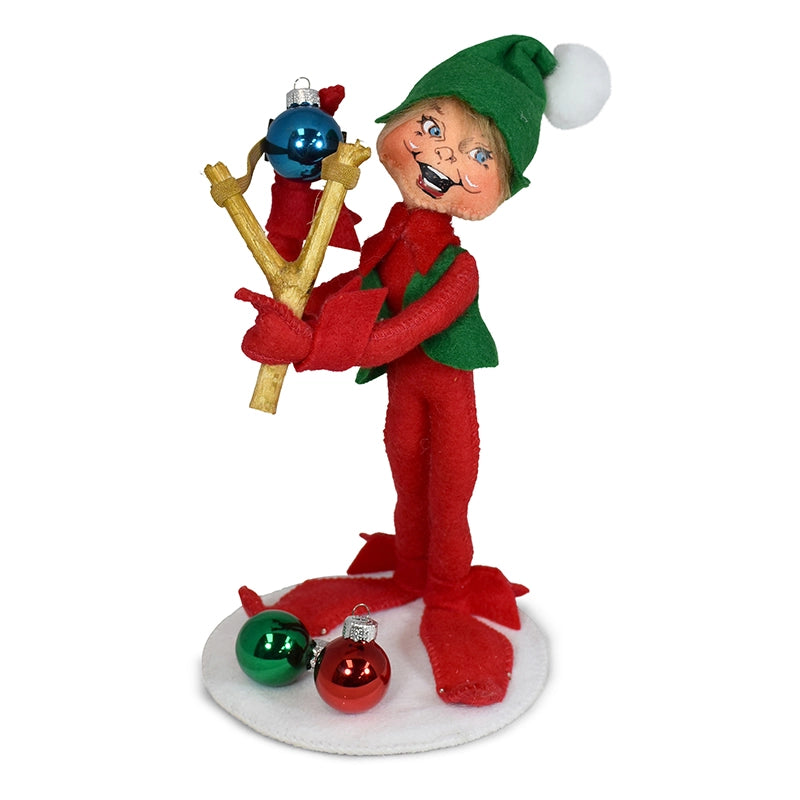 Christmas 9in Naughty Elf With Slingshot 510322