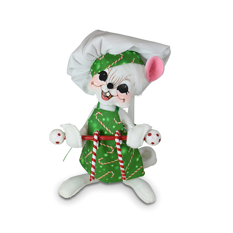 Christmas 6in Candy Cane Chef Mouse 611022