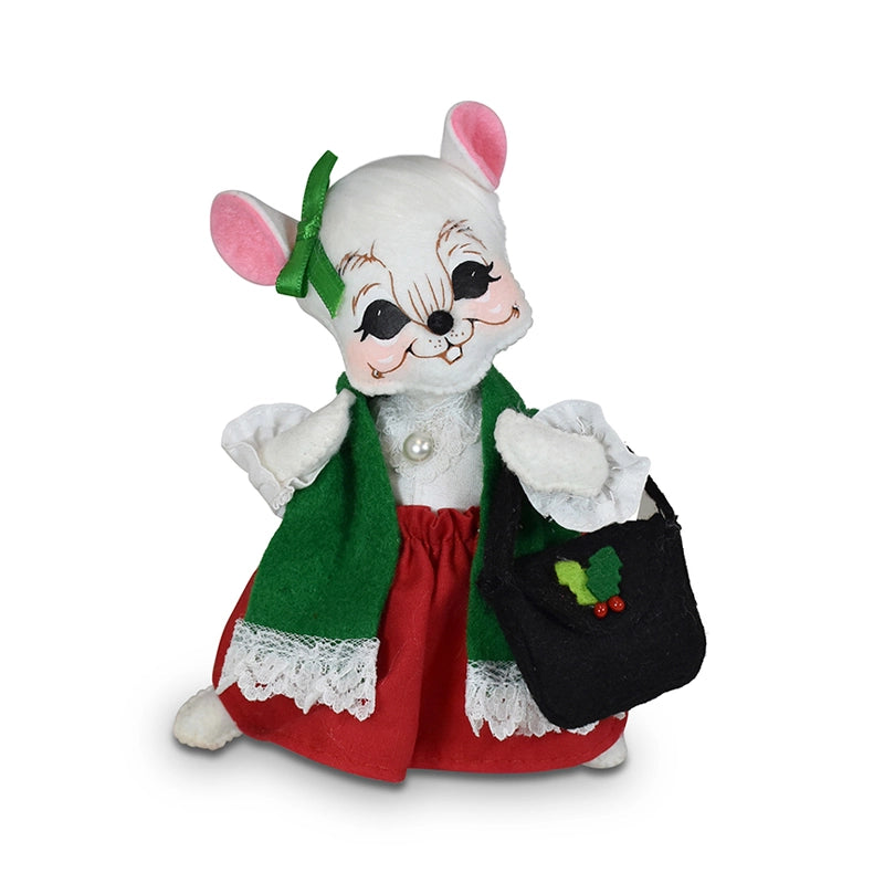 Christmas 6in Christmas Shopping Girl Mouse 611322